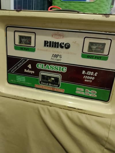 Rimco Stabilizer 12000 Watt Orignal 4 Relays