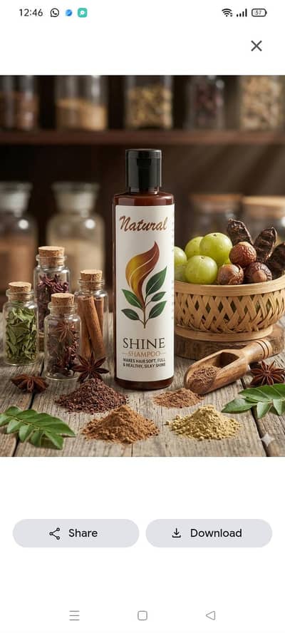 N. S Herbal Shampoo for Long & Thick Hair - Stops Hair Fall & Dandruff