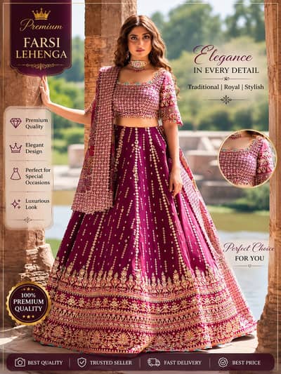 Premium Party Wear & Bridal Dresses | Luxury Embroidered Lehenga