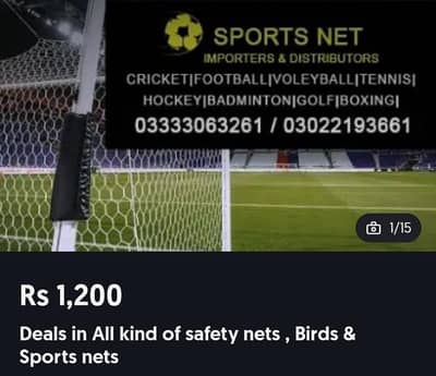 Deals in All kinds of Turfs  Sports net , safety  balcony & indoor