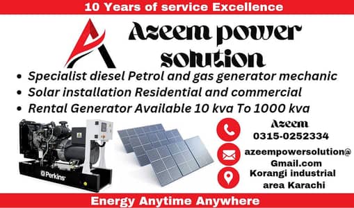 all types of Generator sale purchase repair mainten servi and rent.