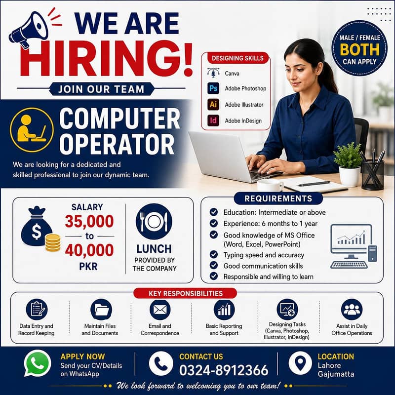 Computer Operator Required 0