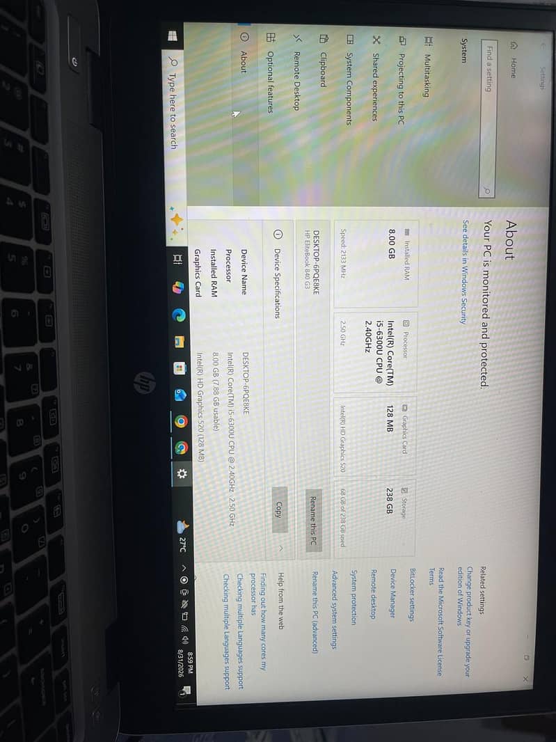 HP core i5 0