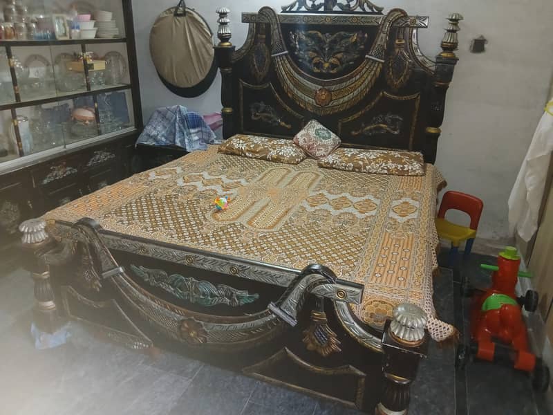 Bed + Sofa +side table +iron stand 1