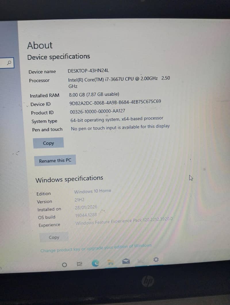 hp i7 3rd generation 4