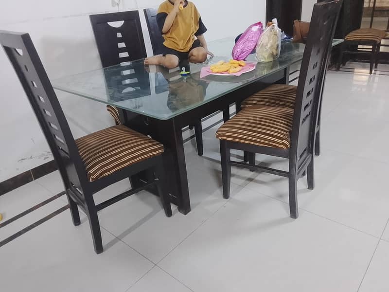 six chairs dining table 2