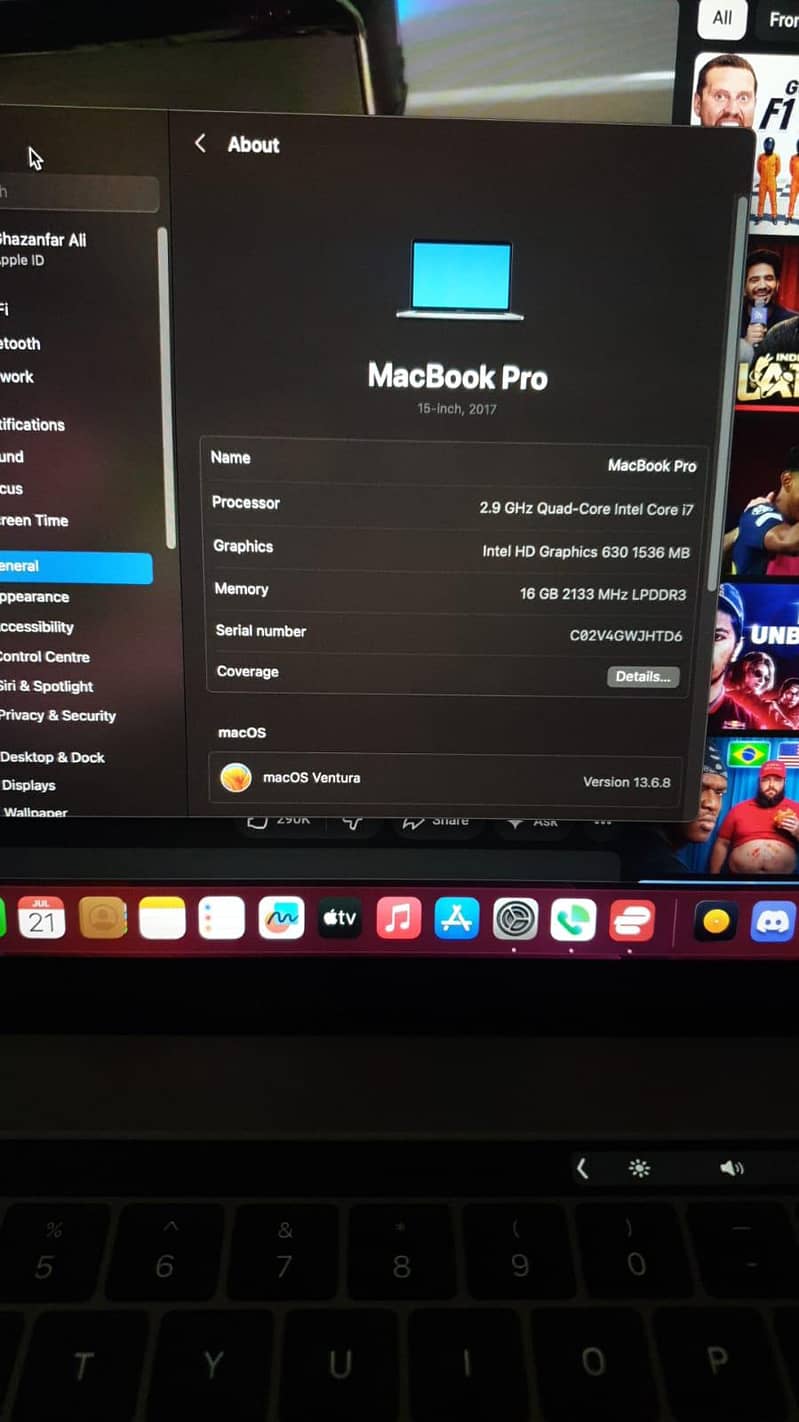 macbook pro 2017 0