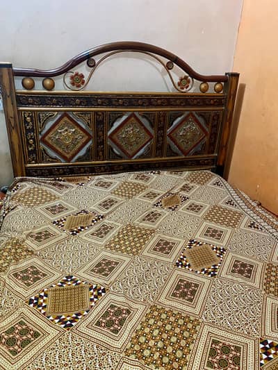 iron double bed king size