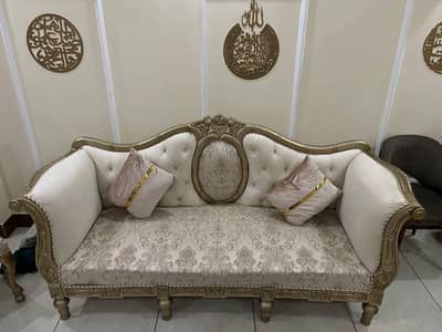 5 seater Sofa set and Dewaan total 7 seater with double curtains