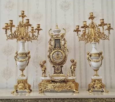 candleabra italian set brass marble imported candle stand imported