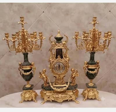 candleabra italian set brass marble imported candle stand imported