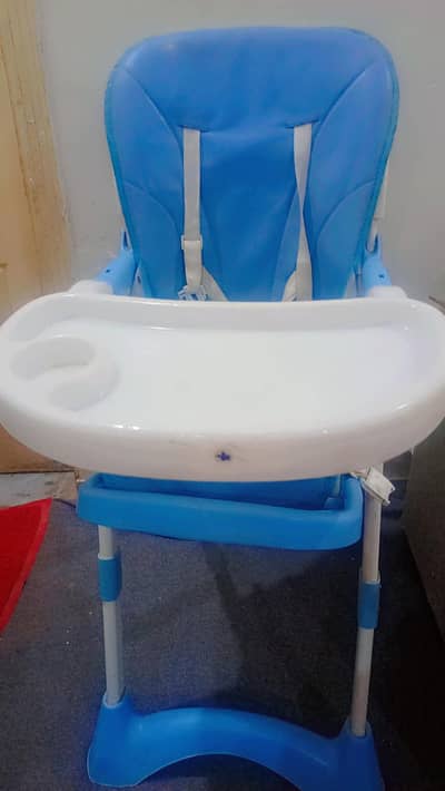 foldable baby high chair) ( dining table )sell blue collar