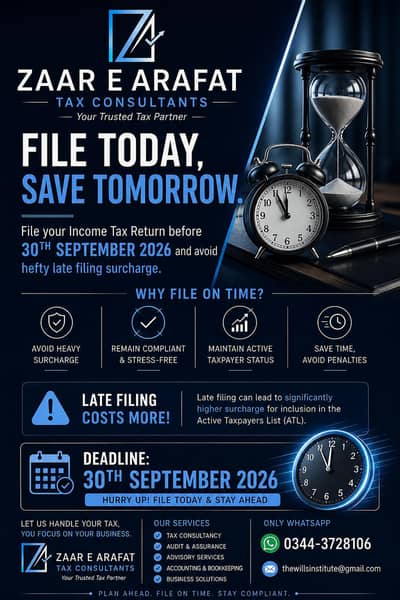 Income tax return filing services,NTN/Business Registration, Filer