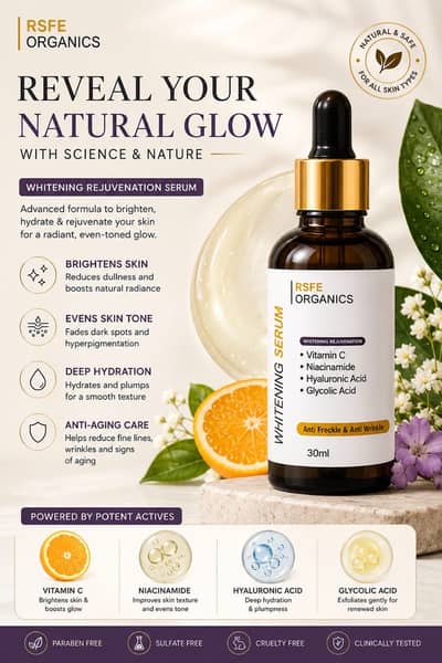 White & glowing face serum pure Saeed ghani 100% organic