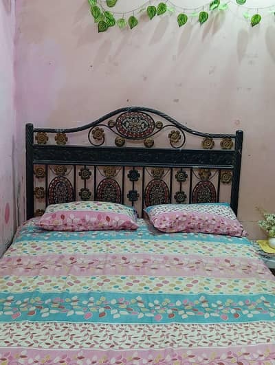 BED IN OKAY CONDITION (without mattress)