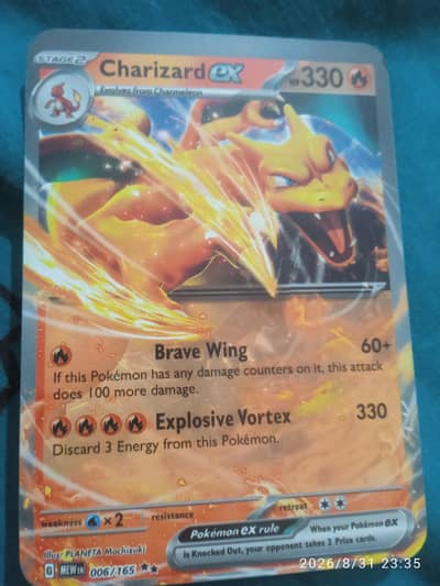 this is a charizard ex real genuine card in Pakistan contact:030098117