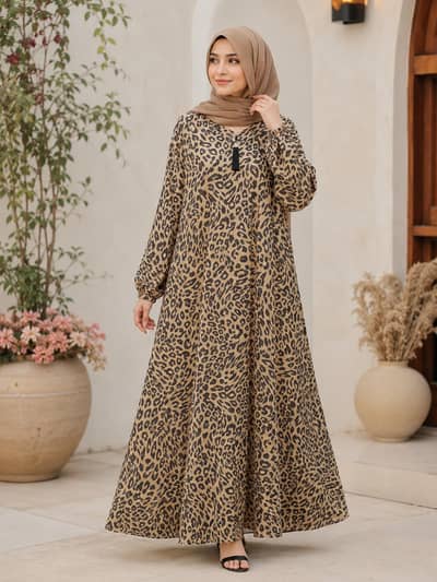 brand new ​most trending  big flair printed abayas