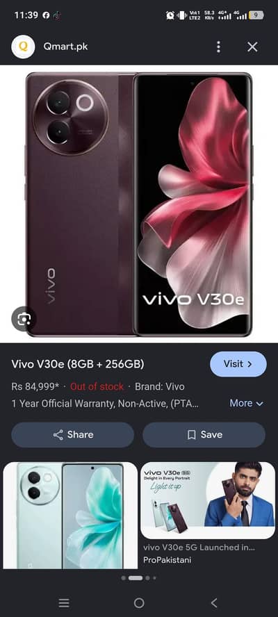 Vivo V30 E