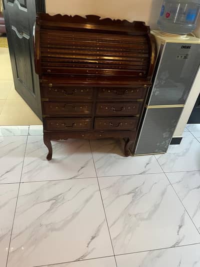 old imported unique furniture writing  roller top study table desk rar