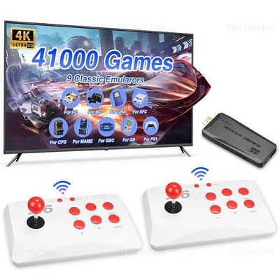 4K Ultra HD X6 Game Stick Lite with Dual Arcade Joysticks - Brand New
