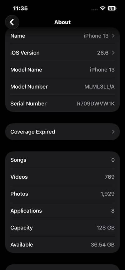 Apple iPhone 13 condition 10/10 battery health 100%