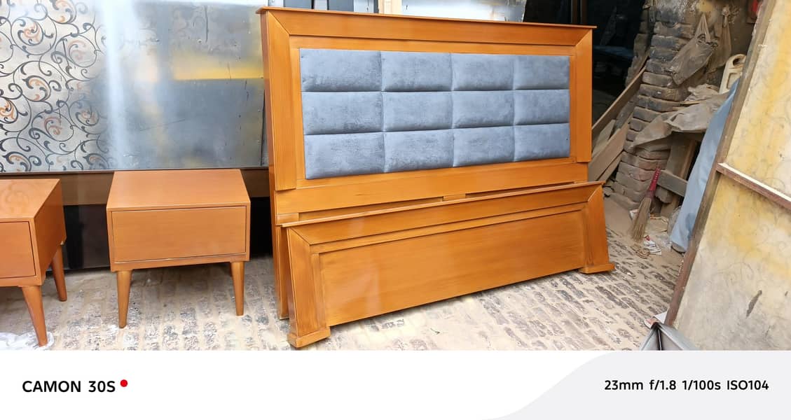 bed dressing with side table and frame 2