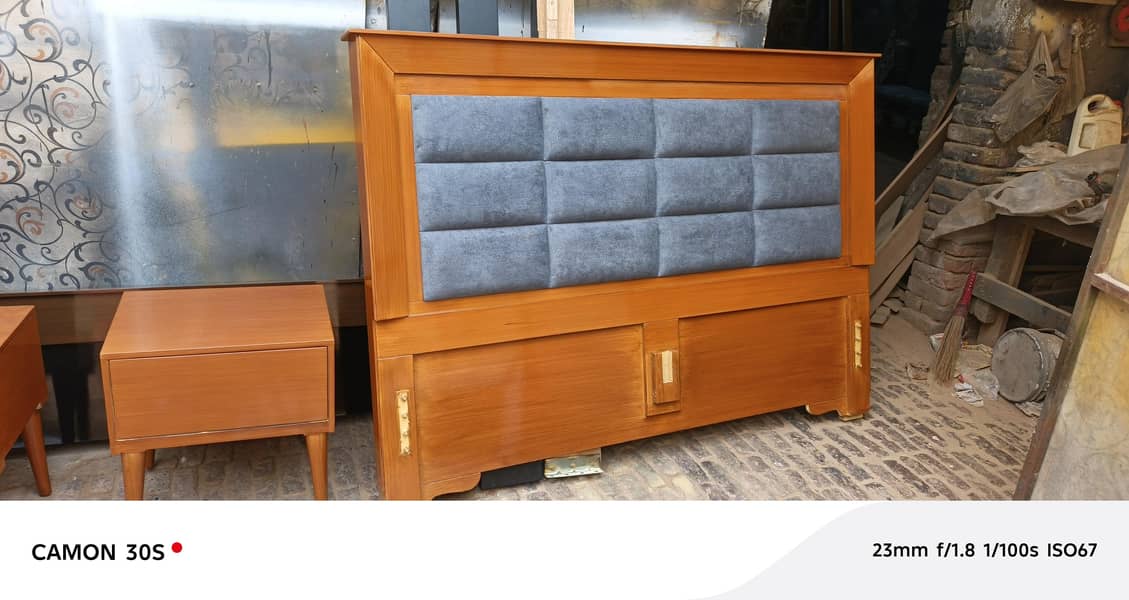 bed dressing with side table and frame 9