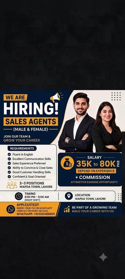 Male & Female Customer Sales  Representative Mobility