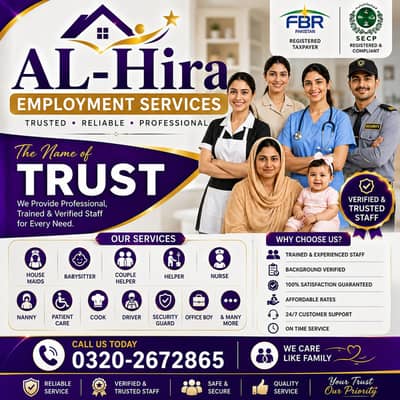 Maid / House Maids / cook / House chef / Baby Sitter maid available