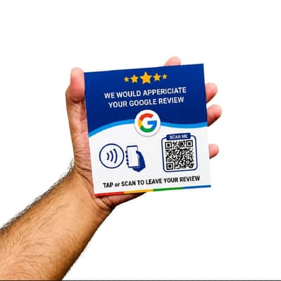 google NFC review card get your review in one tap