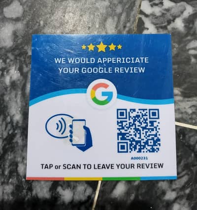 google NFC review card get your review in one tap