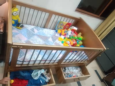 Baby cot with mattress