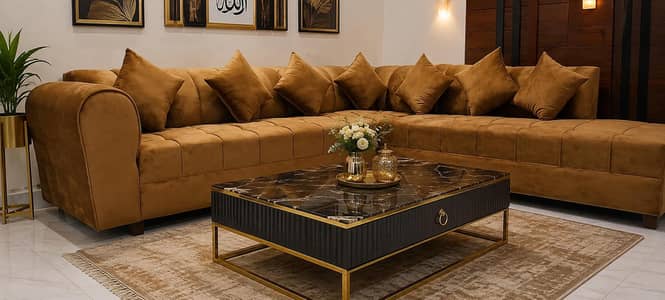 SOFA L SHAPE 7 SEATER BRAND NEW PLZ CALL 03261271600