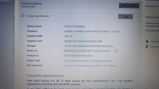 Dell Latitude E5440 Business Laptop | Core i5 | Fast SSD