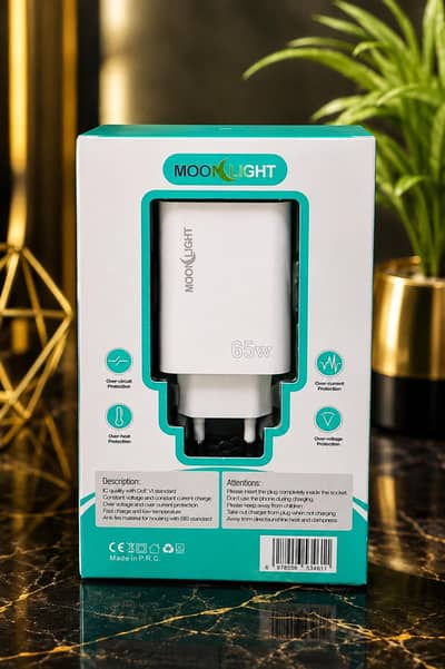 MoonLight ML-570 65W PD Fast Charger Single Port Brand New