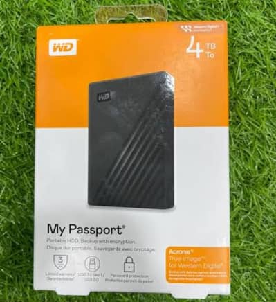 WD My Passport 4TB Portable External Hard Drive – USB 3.0