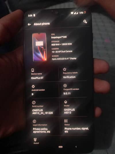 One Plus 6 T