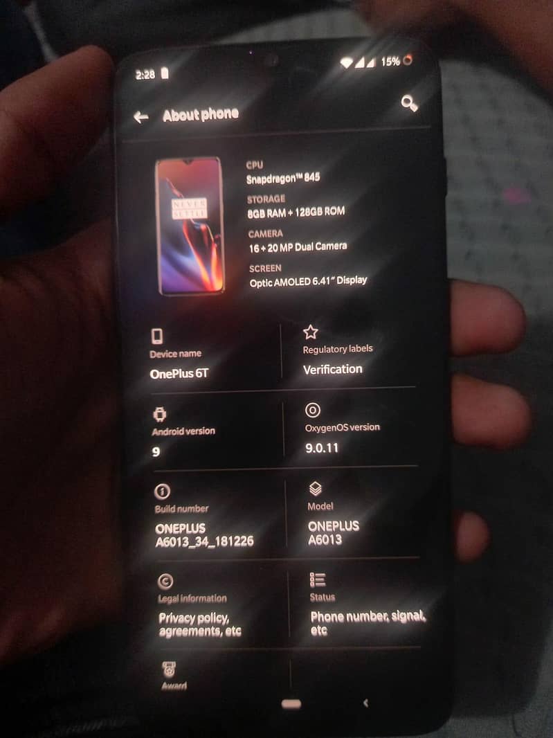 One Plus 6 T 0