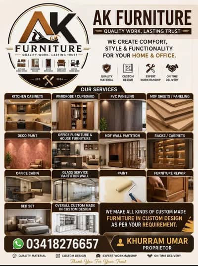 carpenter service in Lahore call 03418276657/wp03298162759