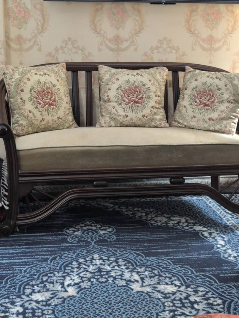 solid shesham wood sofa 1