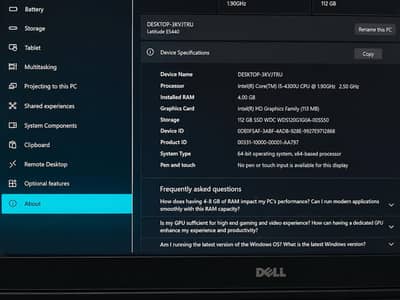 Dell Latitude E5540 Core i5 4GB RAM 120GB SSD Laptop
