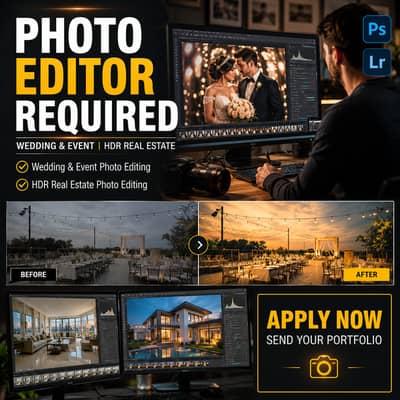 Photo Editor Required – Wedding, Event & HDR Real Estate Photography