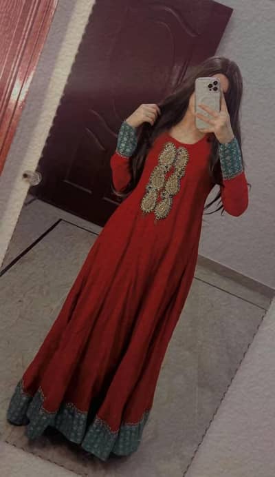 full length red color