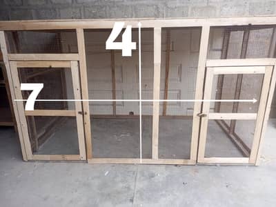 3 wood cages