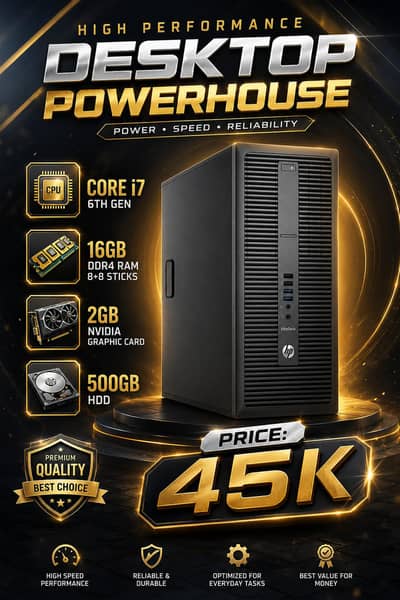Core i7 6th Gen | 16 GB DDR4 Ram | 2 GB Graphic Card