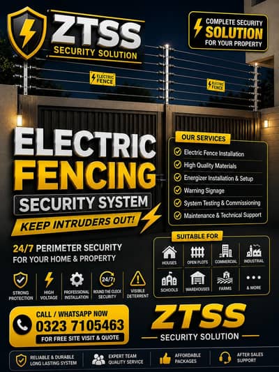 ELECTRIC FENCE SECURITY WIRES