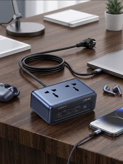 LDNIO SC1 45W GaN Power Strip | 2500W | USB-C PD | Brand New