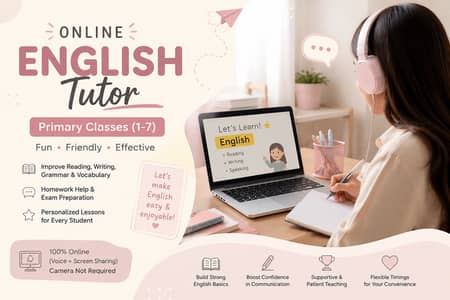 Online Female English Tutor For Junior & Primary