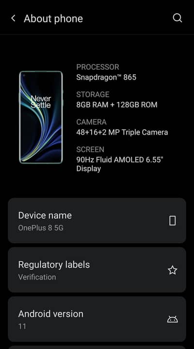 One Plus 8 5g