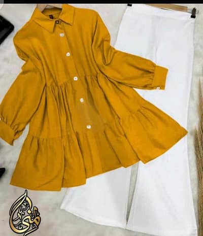 2pc linen suit ready to wear. girls dresses which are trending